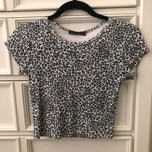 Brandy Melville Leopard crop top